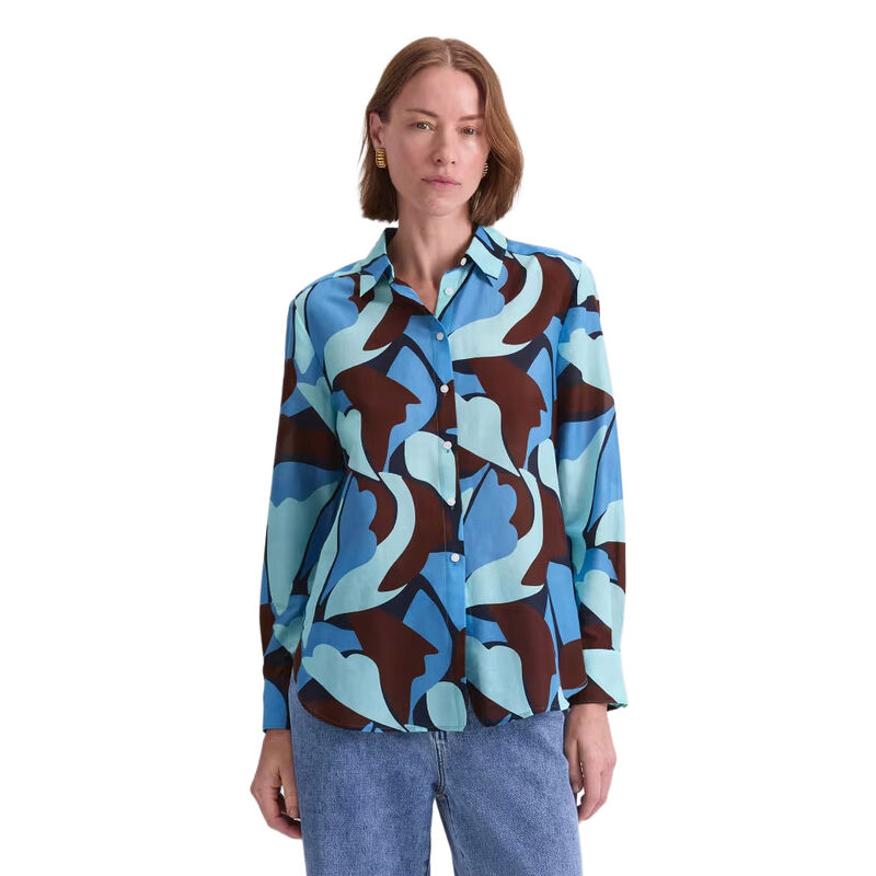 Sportscraft Geo Cotton/Silk L/S Shirt image number 0